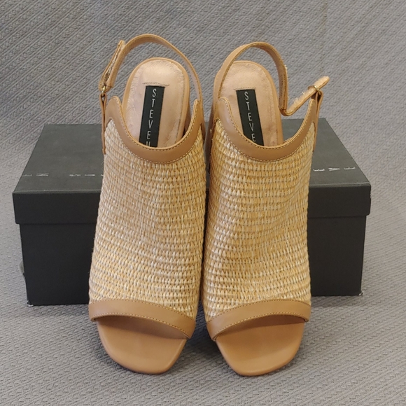 Steven Raffia Sweep Pump Natural Multi-10 - Picture 4 of 14